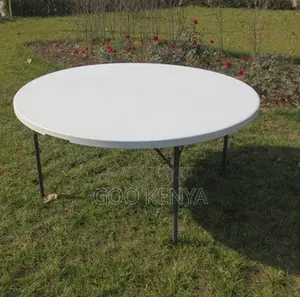 Home Table; Heavy-Duty Round Plastic Folding Table 1.5m