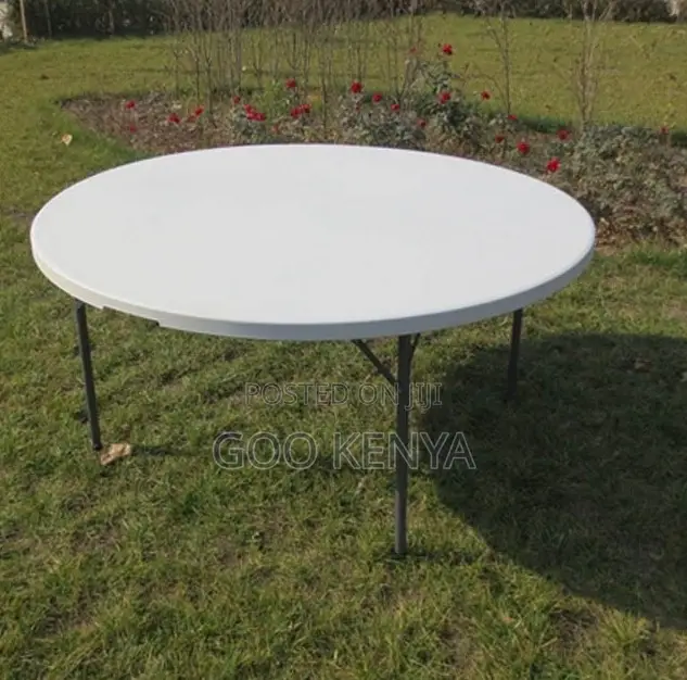 Home Table; Heavy-Duty Round Plastic Folding Table 1.5m