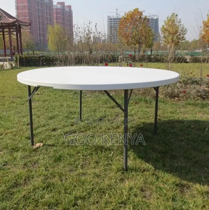 Home Table; Heavy-Duty Round Plastic Folding Table 1.5m