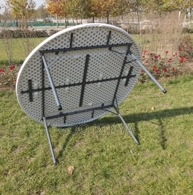 Home Table; Heavy-Duty Round Plastic Folding Table 1.5m