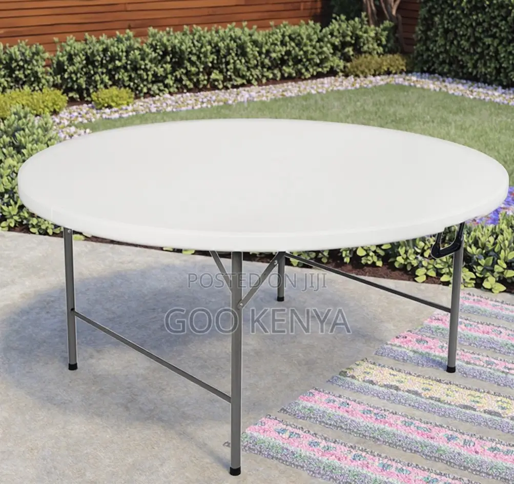 Home Table; Heavy-Duty Round Plastic Folding Table 1.5m