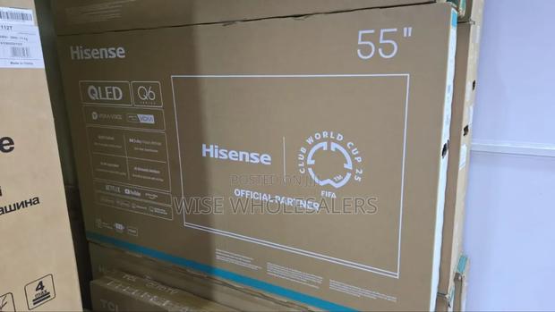 Hisense 55-inch Qled Tv, Likely From The Q6 Series.
