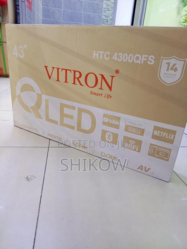 Vitron 43 Inch Qled Smart Android Tv , Netflix, Youtube Bluetooth