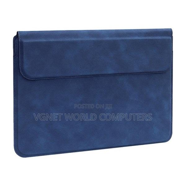 2 in 1 Leather Laptop Sleeve With Stand - main view