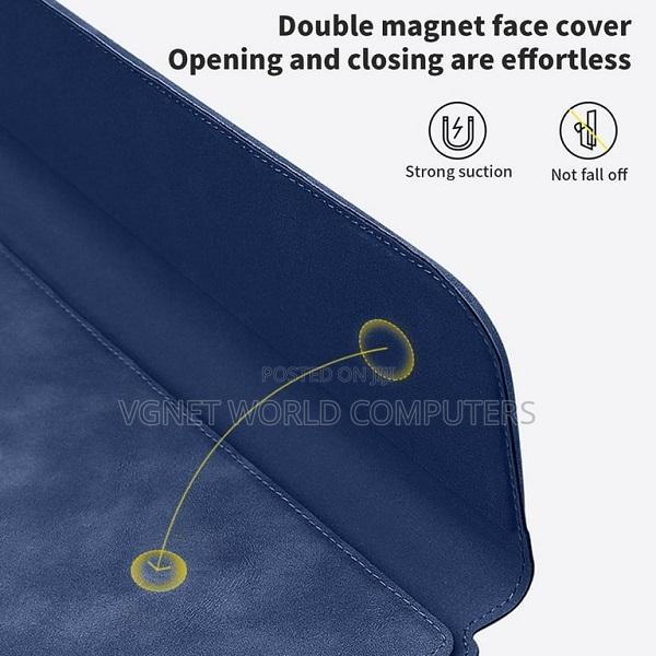 2 in 1 Leather Laptop Sleeve With Stand - thumbnail 3
