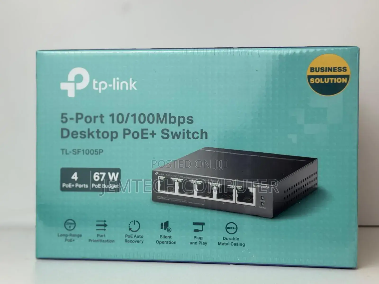 Tp-Link 5-Port 10/100mbps Desktop Switch With 4-Port Poe+ – Tl-Sf1005p