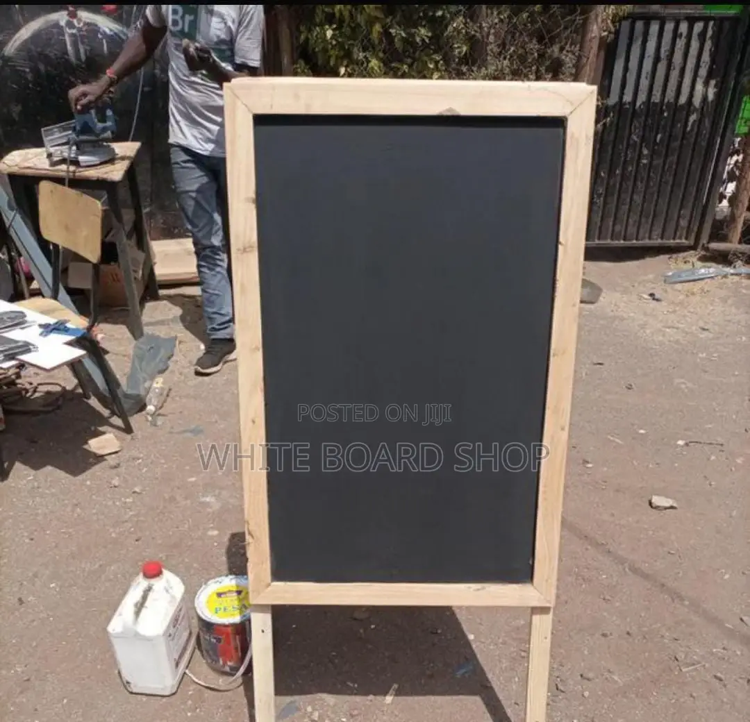 Single-Sided Hotel Menu Black Board