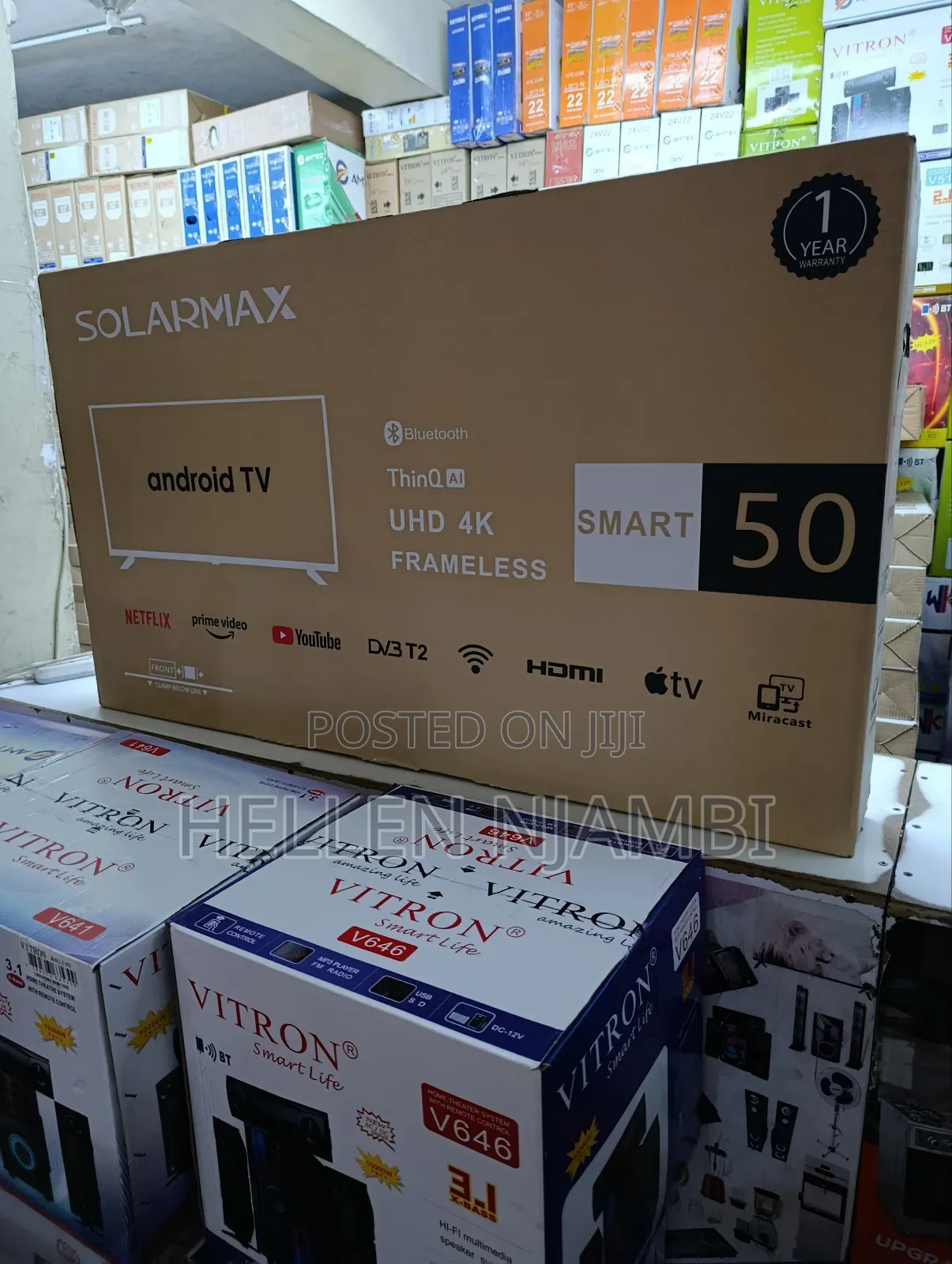 Solarmax 50-Inch Full Hd Led Smart Tv With Built-in Wi-Fi, Android Os