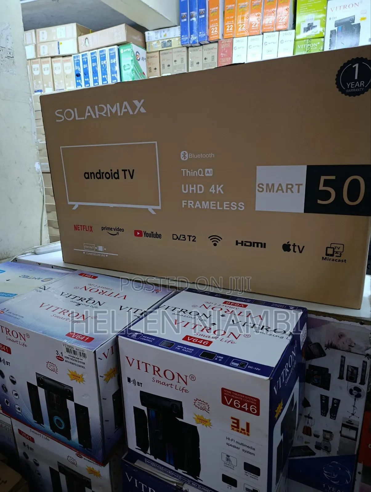 Solarmax 50-Inch Full Hd Led Smart Tv With Built-in Wi-Fi, Android Os