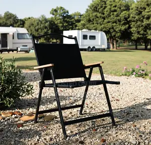 Outdoor Chair; Foldable Canvas Camping Chair With Metal Frame