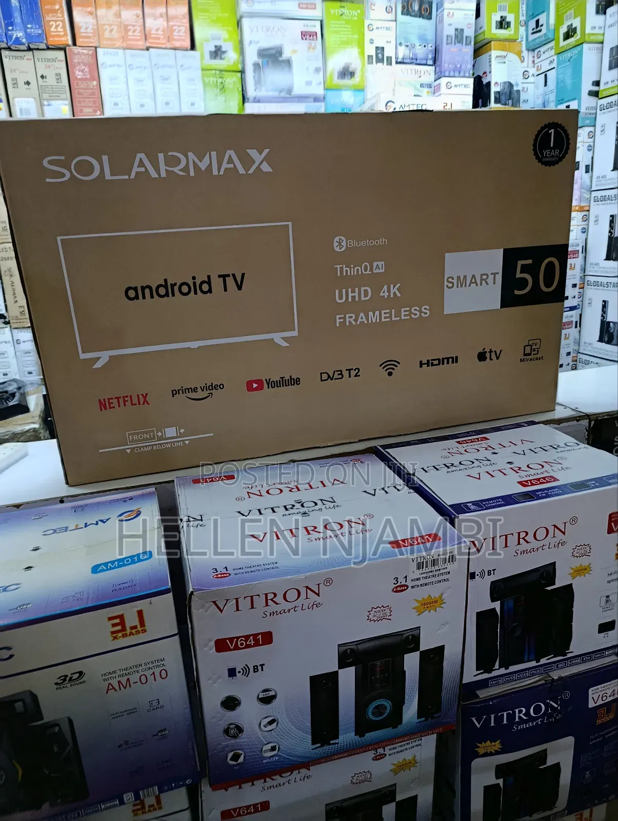 Solarmax 50" Smart Ultra Hd Frameless Tv