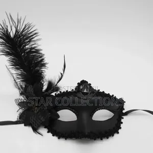 Feather Black Party Mask