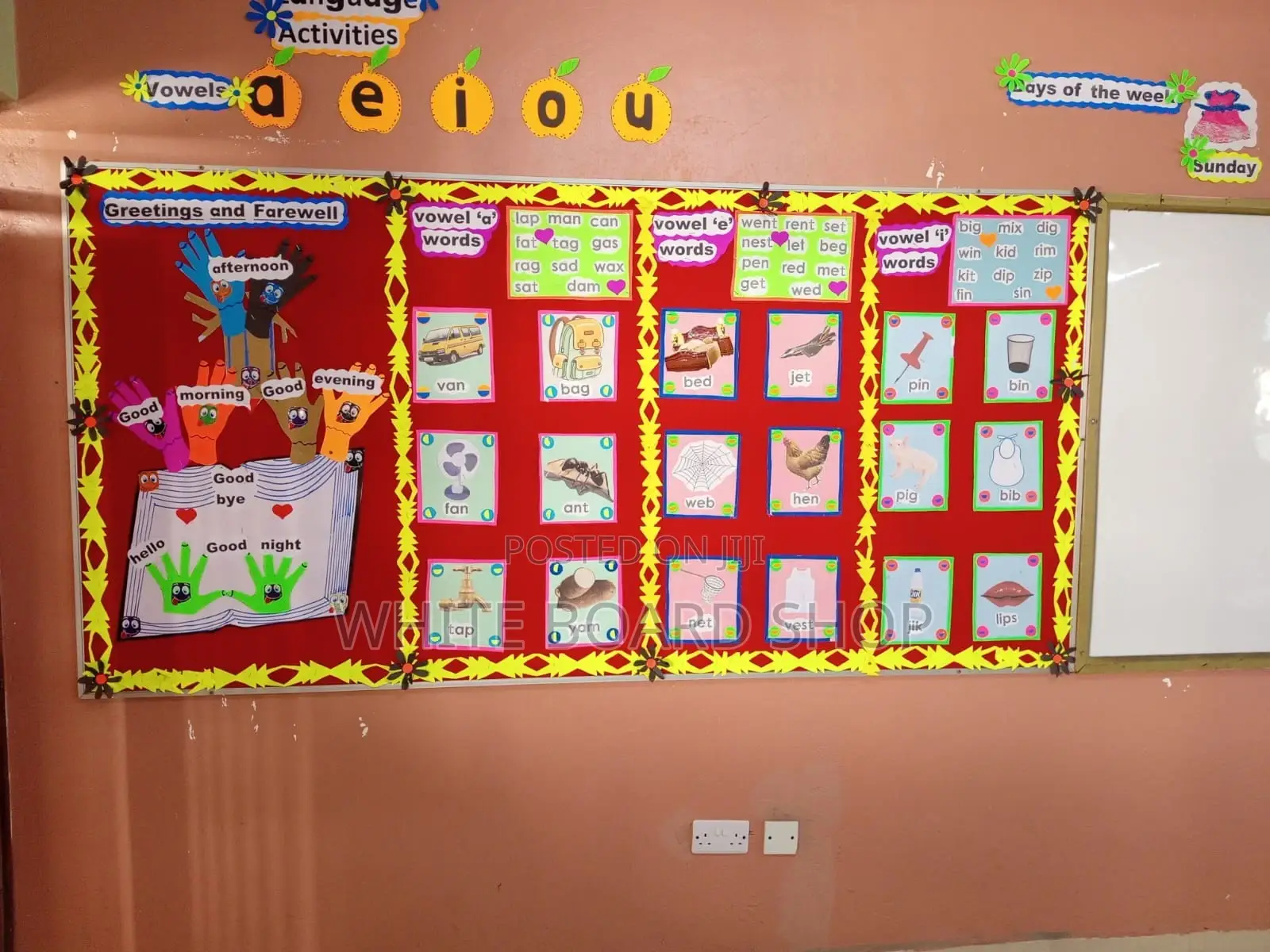Classroom Fabric Pin Board 240cm X 120cm (8ft X 4ft)