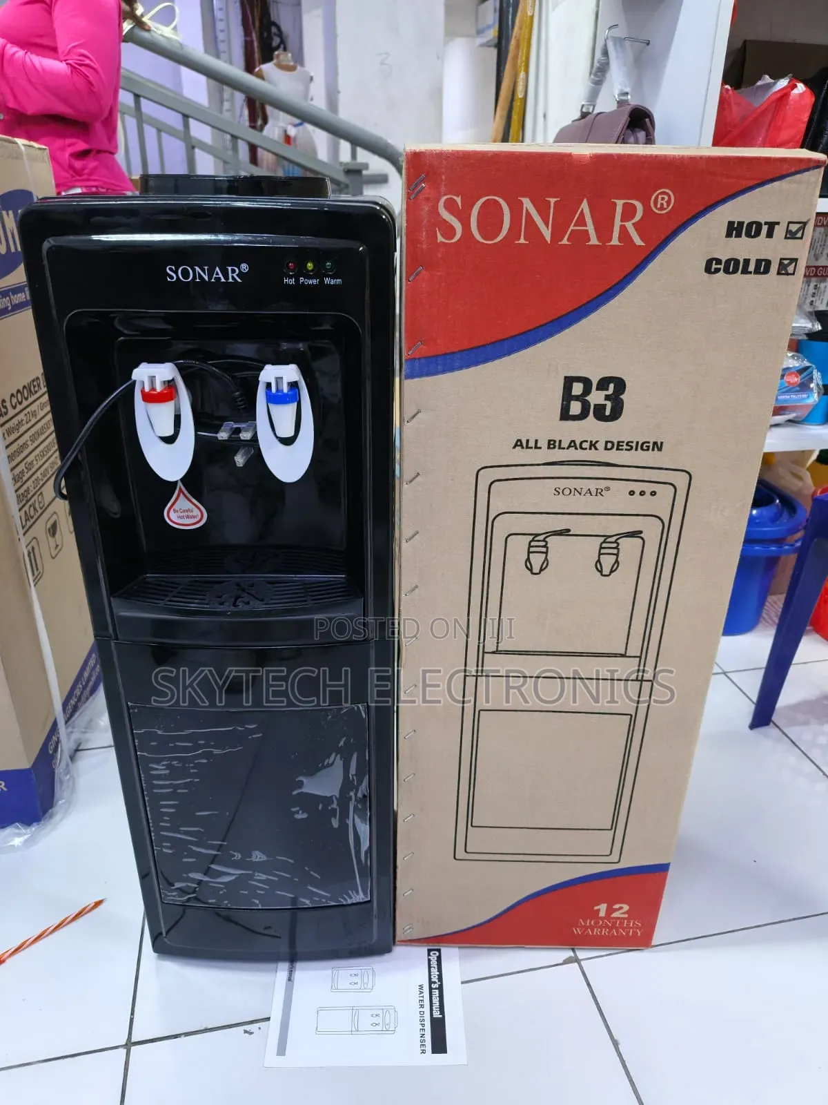 Sonar Water Dispenser Hot and Cold B3