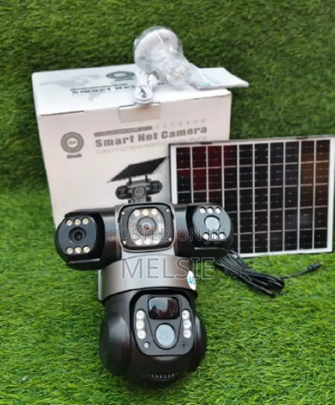 4g 4mp Triple Lens (Three) Solar Powered PTZ Camera Solar Camera