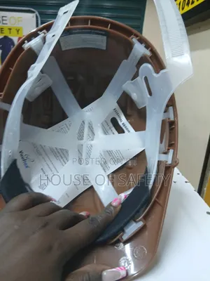 Hard Hat Secure Fit,Brown Vented Cap Safety Helmet