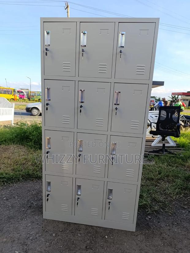 12-Door Metal Locker Cabinet