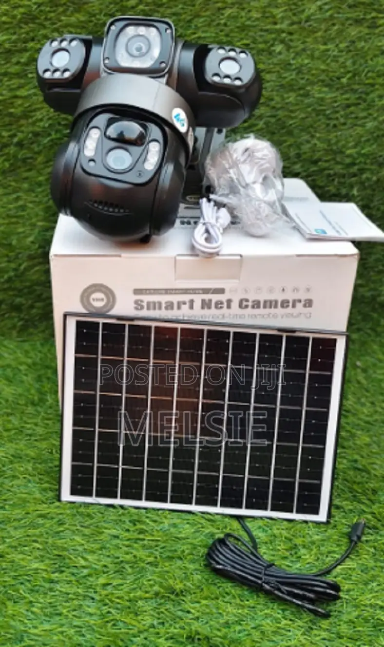V380 4g Triple Lens Floodlight Solar PTZ Camera Full Hd 1080p