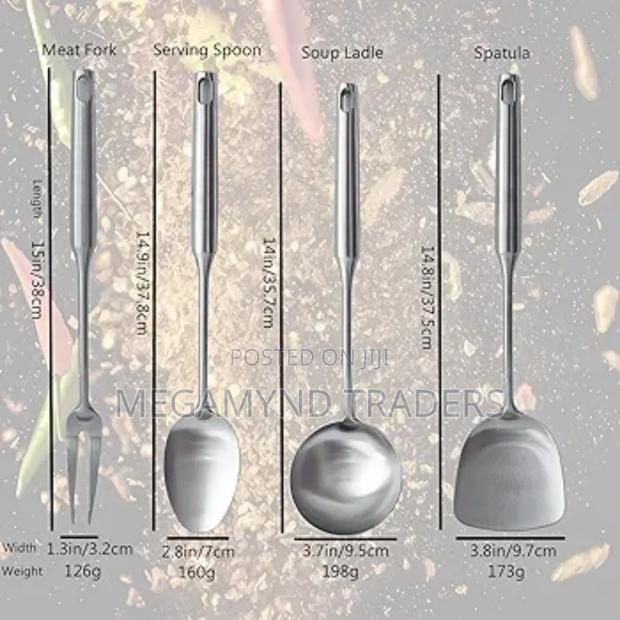 1pc Stainless Steel Cooking Spoon/Serving Spoon - thumbnail 4