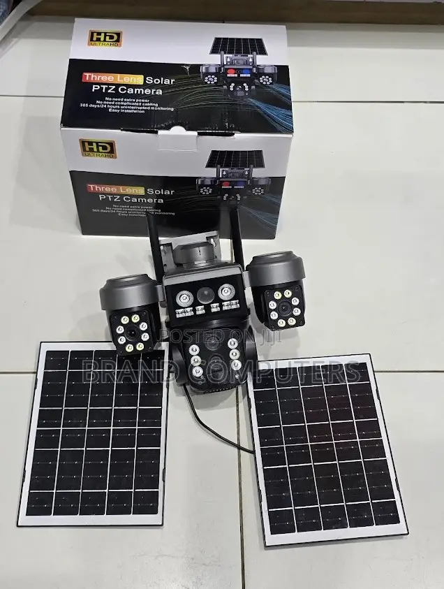 Triple Lens V380 Three Lens Outdoor CCTV Camera PTZ 360 Two Way Audio
