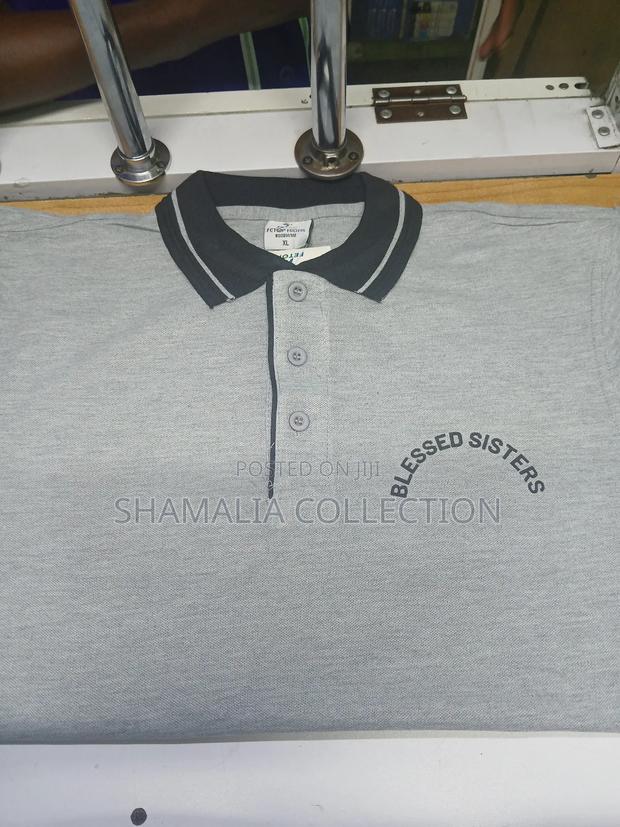 Grey Black Branded Polo - main view