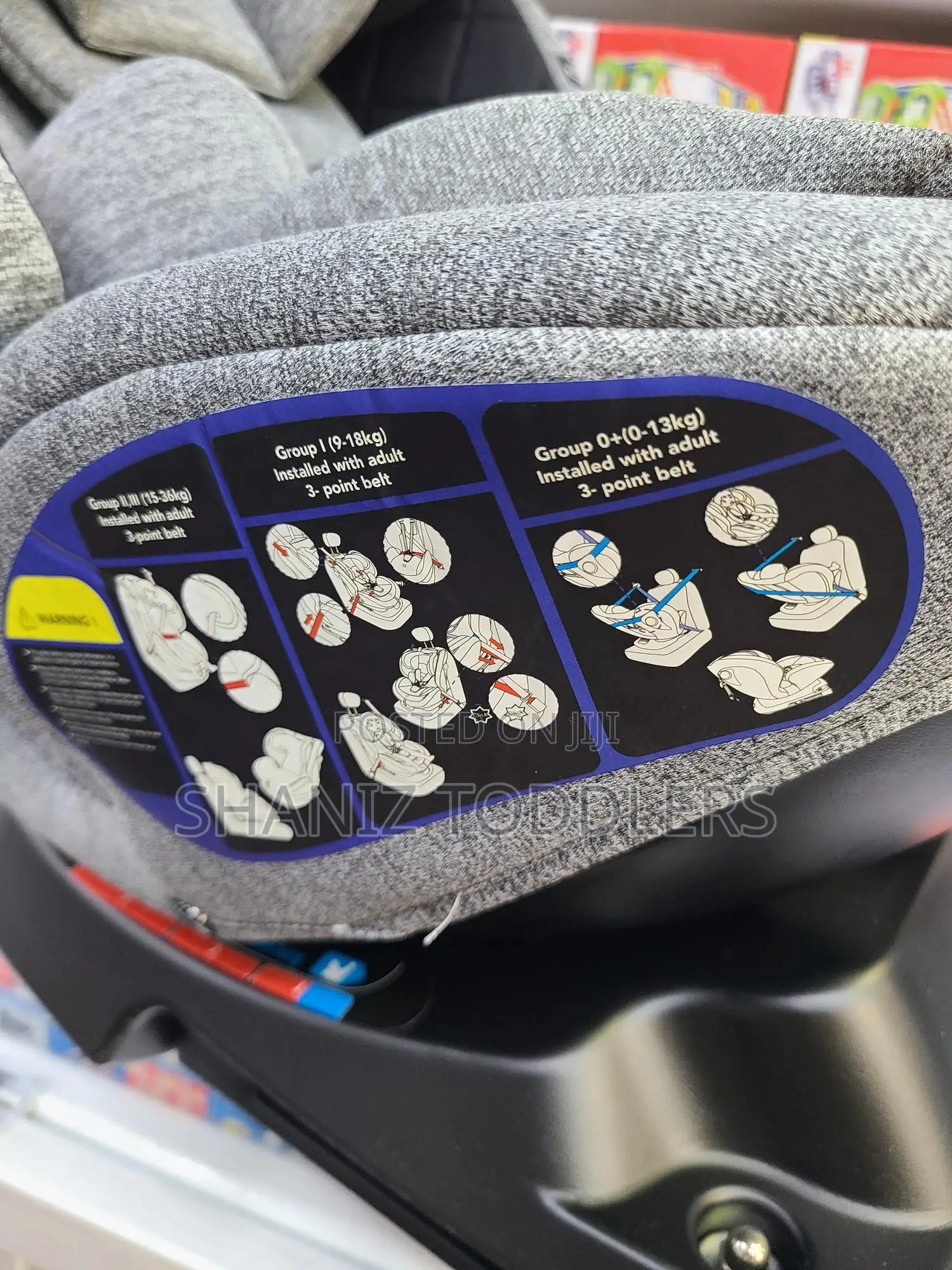 Premium 360° Isofix Baby Car Seat – Reclining, Adjustable Breathable