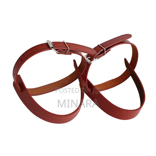 Leather Climbers Straps, Fits Concrete / Wooden Climber