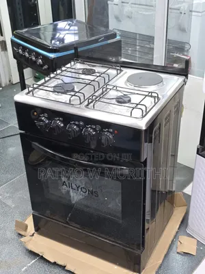 Ailyons Standing Cooker 60×60 3g+1e Electric Oven Grill Rotisserie Jet