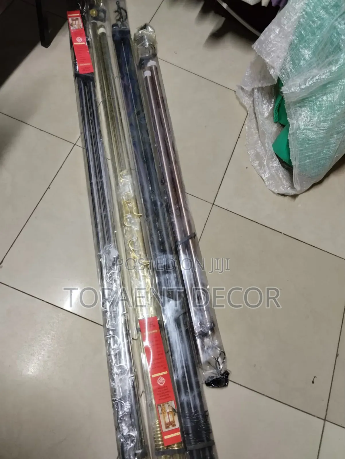Gold,Black,Silver And Brown Adjustable Curtain Rods