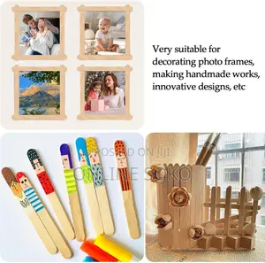 Multipurpose Wooden Ice Cream Popsicle Ice Pop Sticks-Pack of 100 PCS