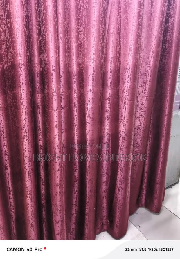 Dark Maroon Curtain Available - main view
