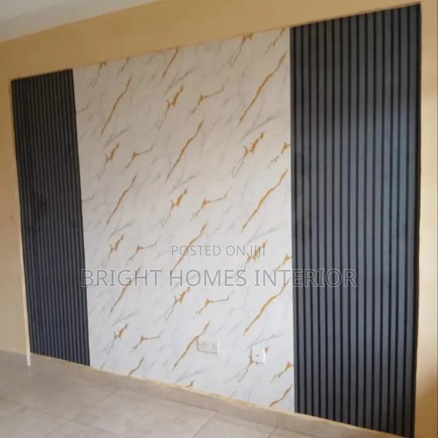 Wallpaper Flutted and Marble Wallpaper