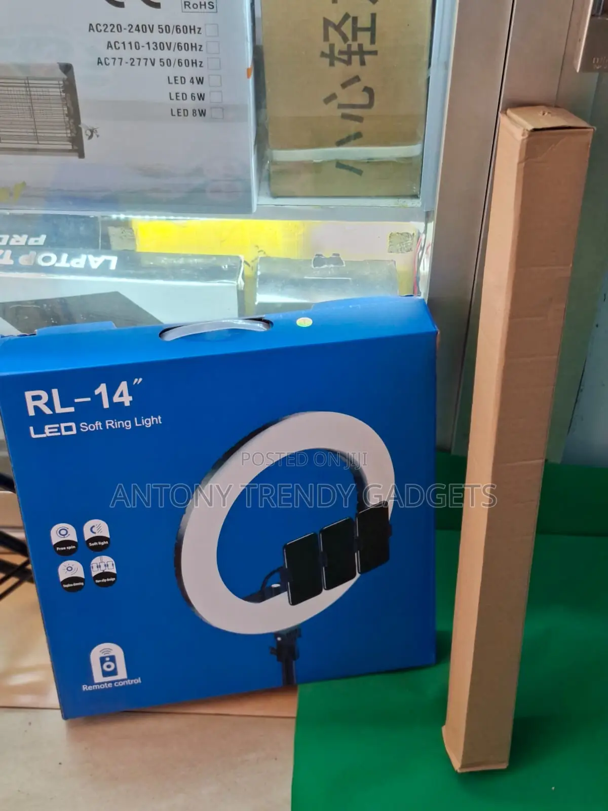 Rl-14 Led 14" Ring Light With Stand, Remote & Phone Holder