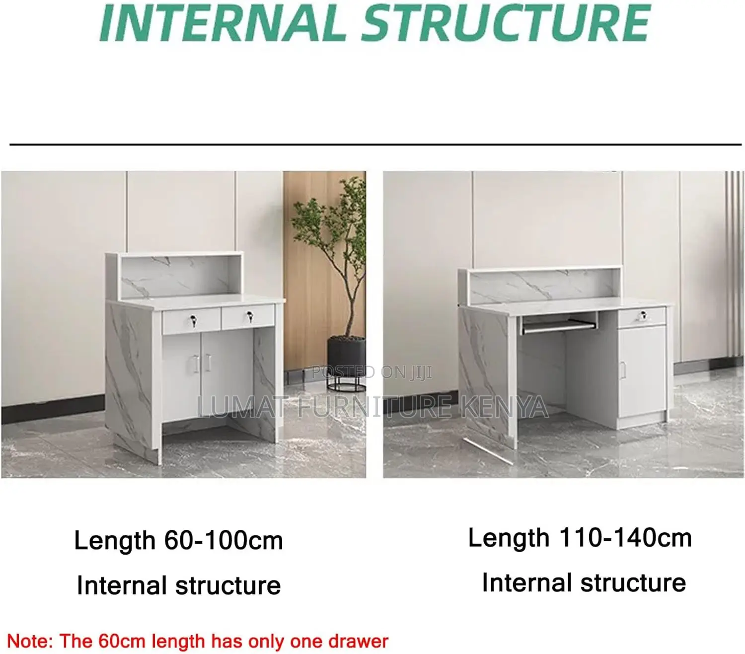 Modern 1.6m Reception Office Desk