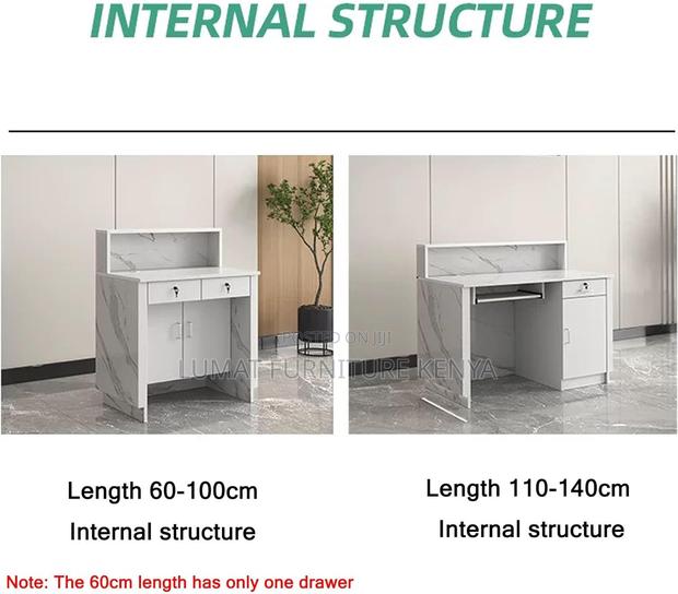 Modern 1.6m Reception Office Desk - thumbnail 2