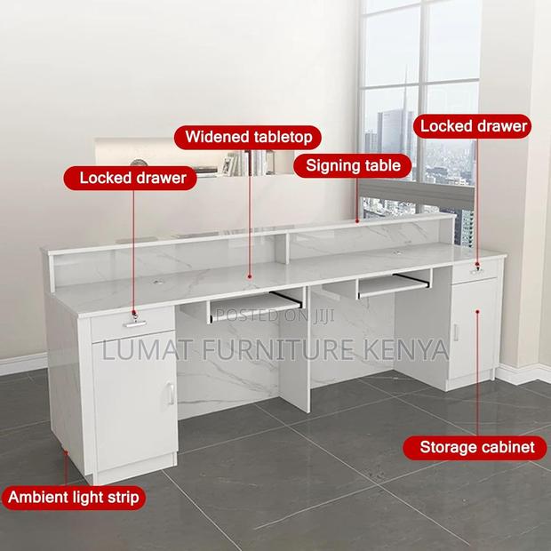 Modern 1.6m Reception Office Desk - thumbnail 3