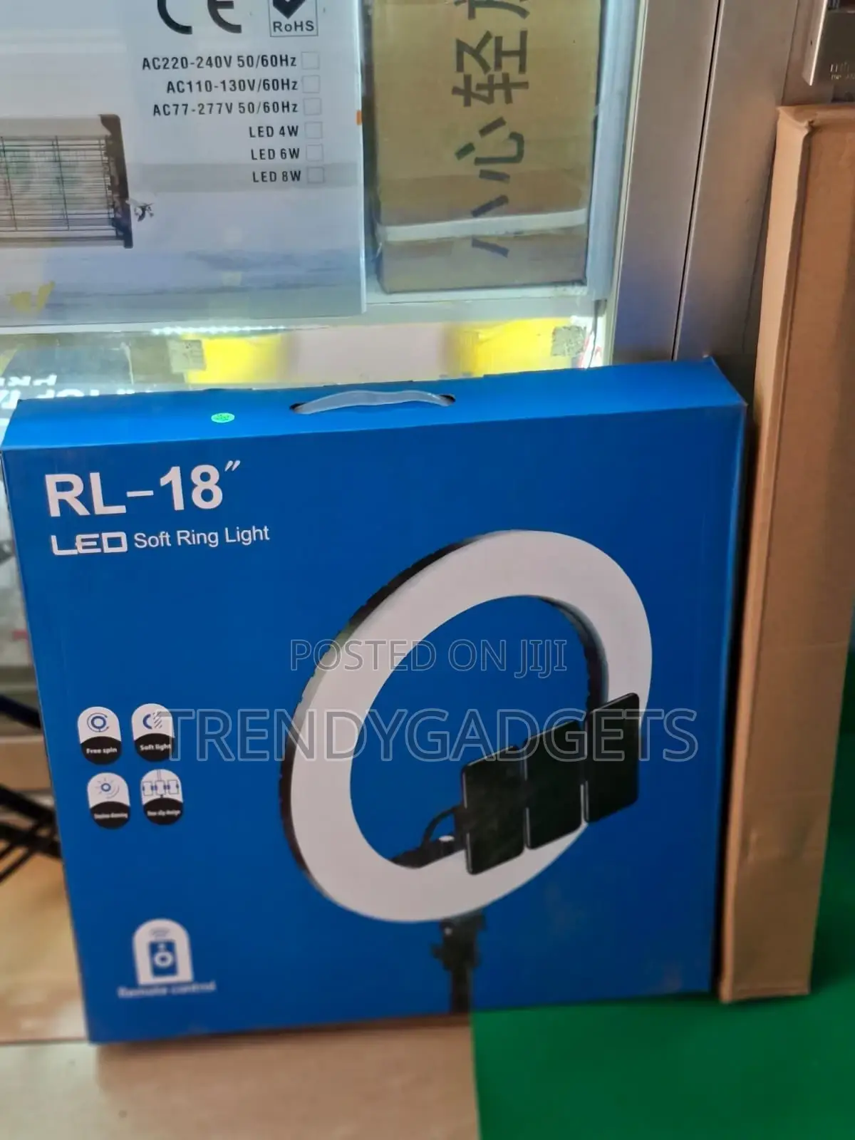 Rl18 18-Inch Led Ring Light With Phone Holder 2.1m Stand