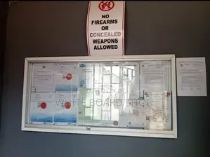 Single-Sided Sliding Glass Notice Board 120cm X 60cm (4ft X 2ft)