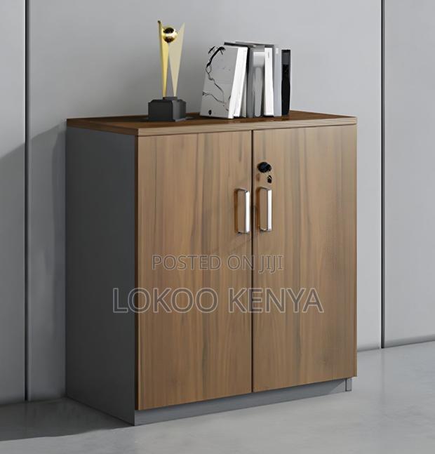Office Cabinet; Wooden Half 2 Door Office Storage Cabinet- Lock - thumbnail 2