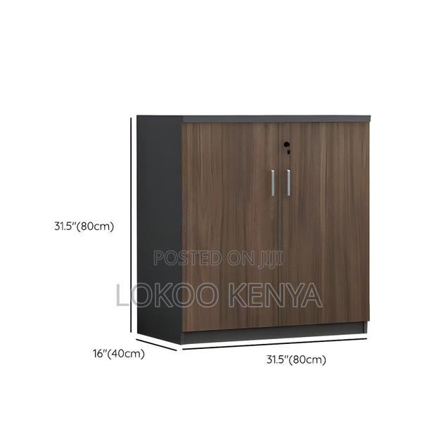 Office Cabinet; Wooden Half 2 Door Office Storage Cabinet- Lock - thumbnail 3