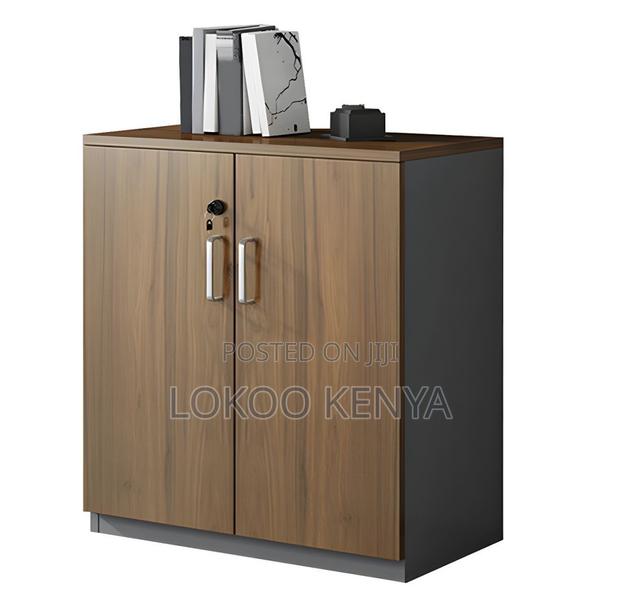 Office Cabinet; Wooden Half 2 Door Office Storage Cabinet- Lock - thumbnail 5
