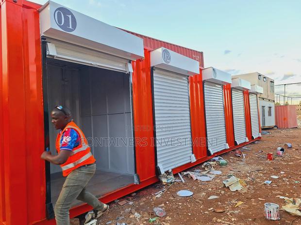 40ft Container With 5 Stalls On Sale- Beautiful Colors- Orange & Grey