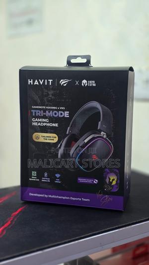 Havit H2039bg Tri-Mode Gaming Headphone, With RGB Magnetic Ear Shell - thumbnail 2
