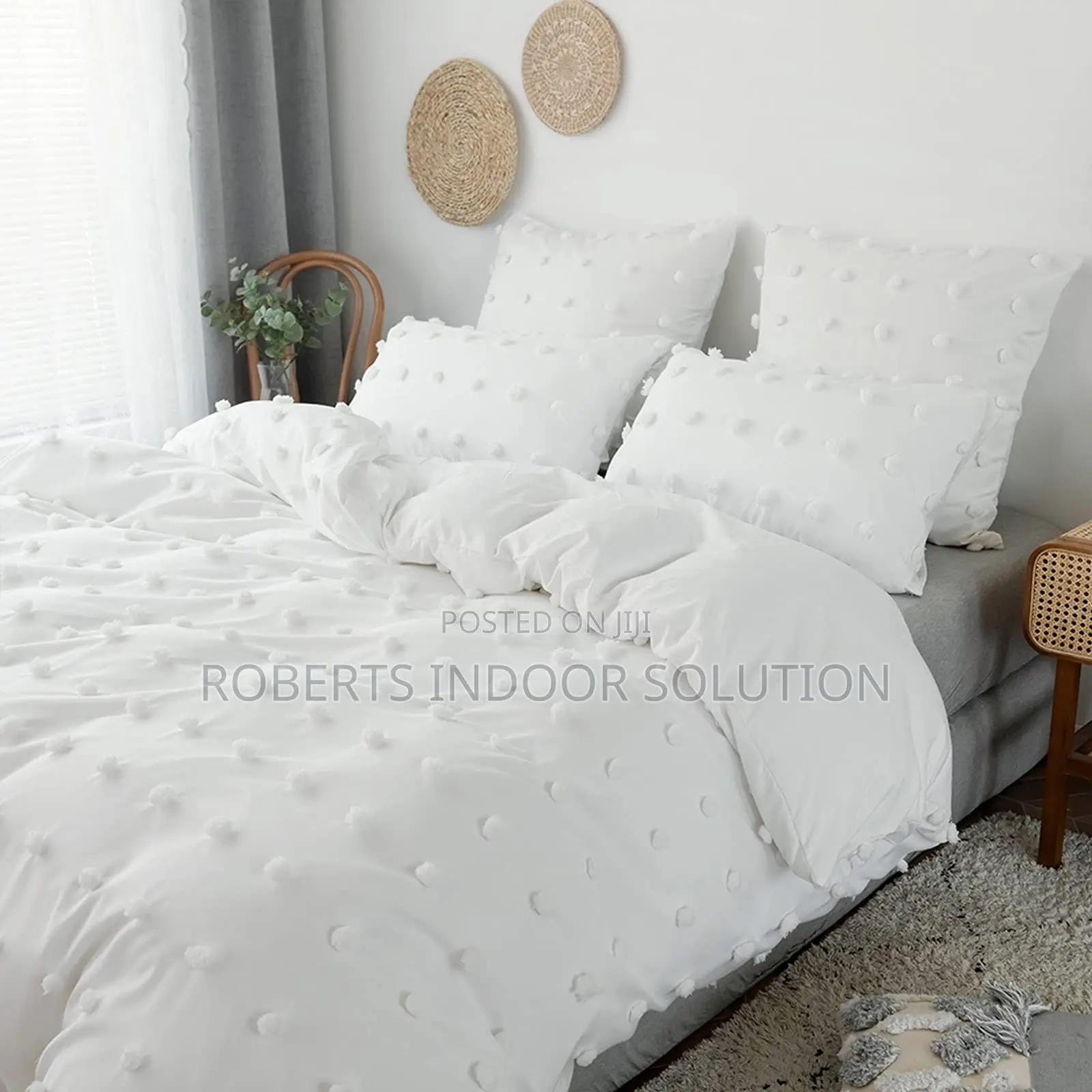 Royal Comfort Tufted Dot Microfiber Duvet Cover Set