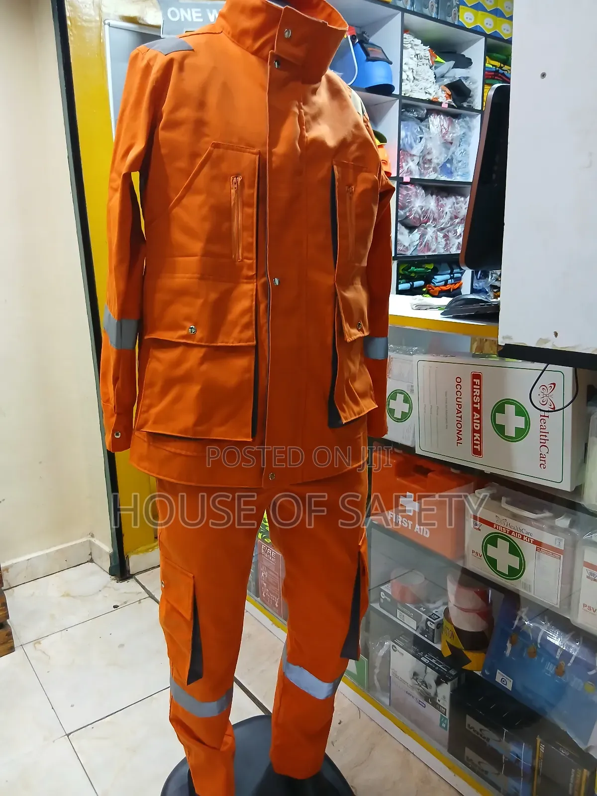 Grey Reflectors and Orange Fabric
