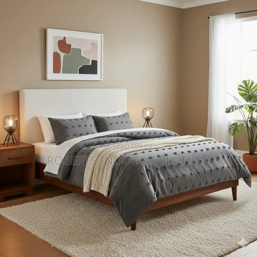 Plush Luxury Tufted Dot Microfiber Duvet Cover Set