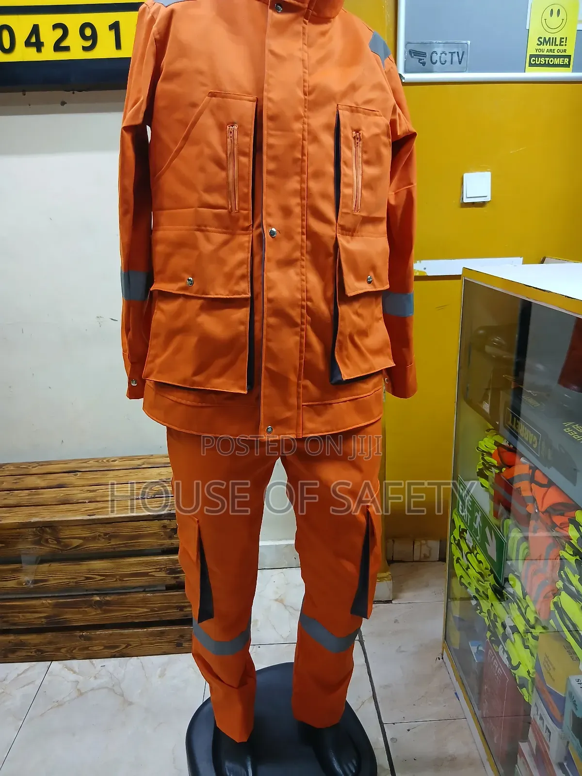 Grey Reflectors and Orange Fabric