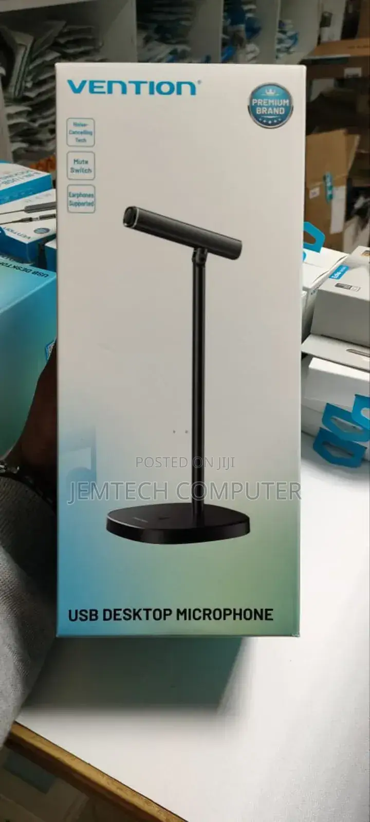 Vention Usb Desktop Microphone With Mute Button Black