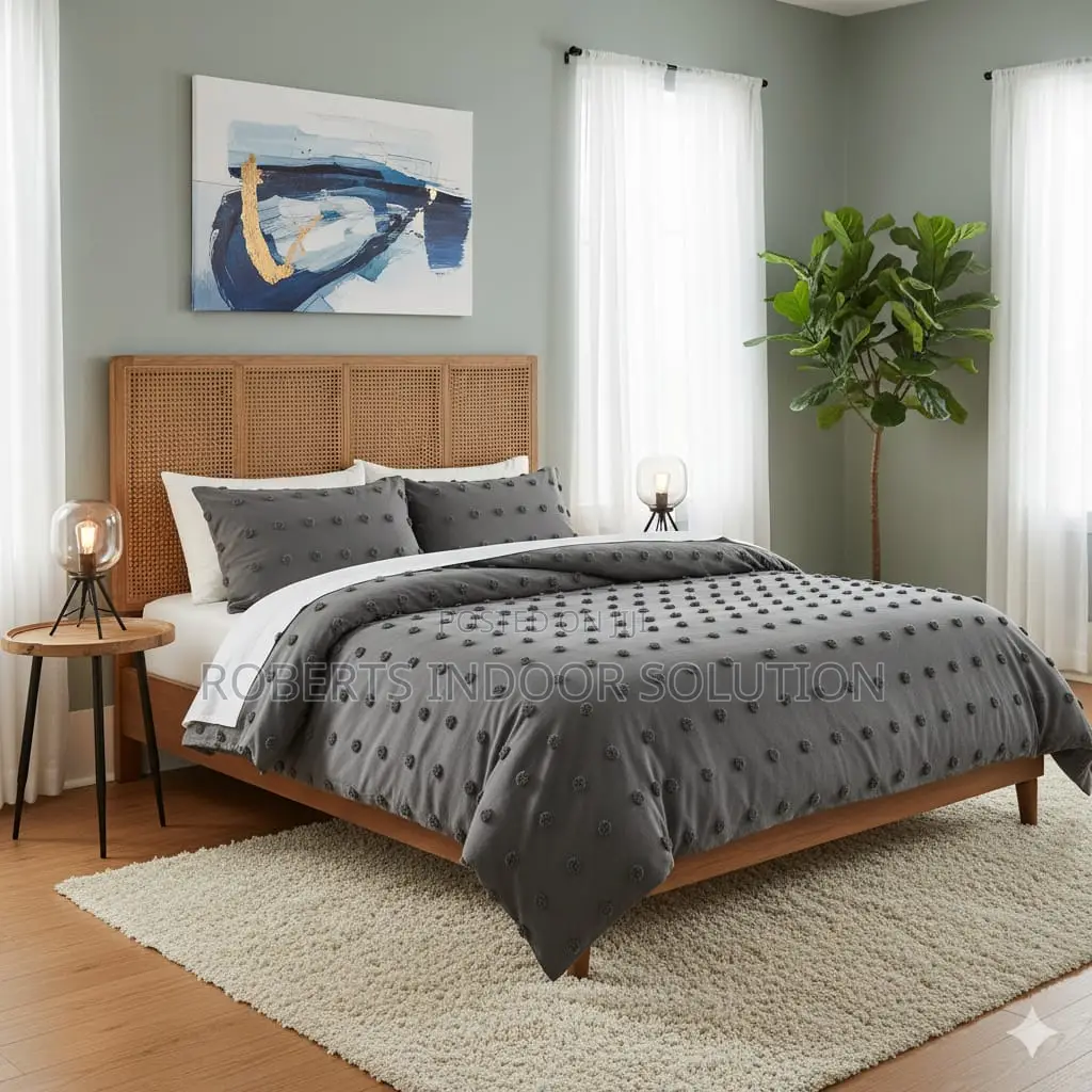 Modern Elegance Tufed Dot Microfuber Duvet Cover Set