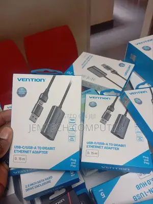 Vention Usb-C + Usb-a to Gigabit Ethernet Adapter 0.15m Gray Aluminium